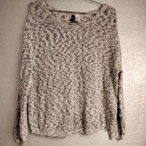 Divided Knit Marled Sweater    Size M